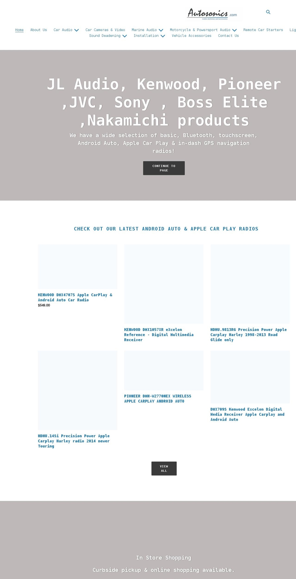 autosonics-shop.com shopify website screenshot