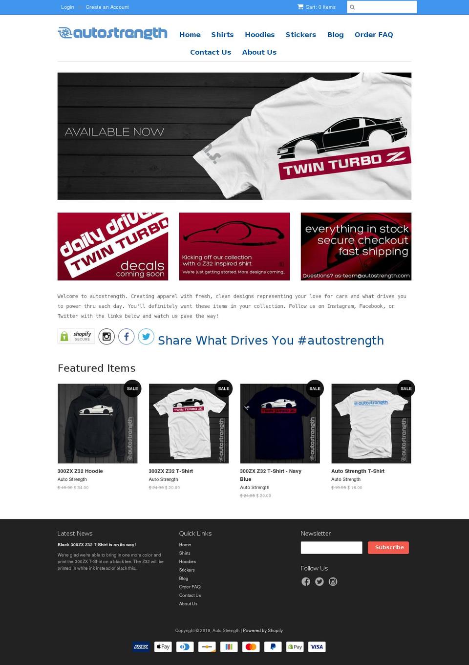 autostrength.com — Shopify storefront screenshot