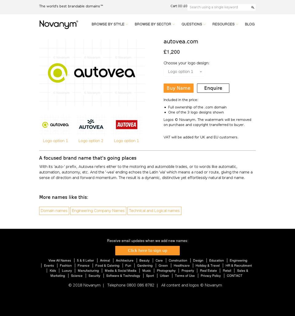 autovea.com shopify website screenshot