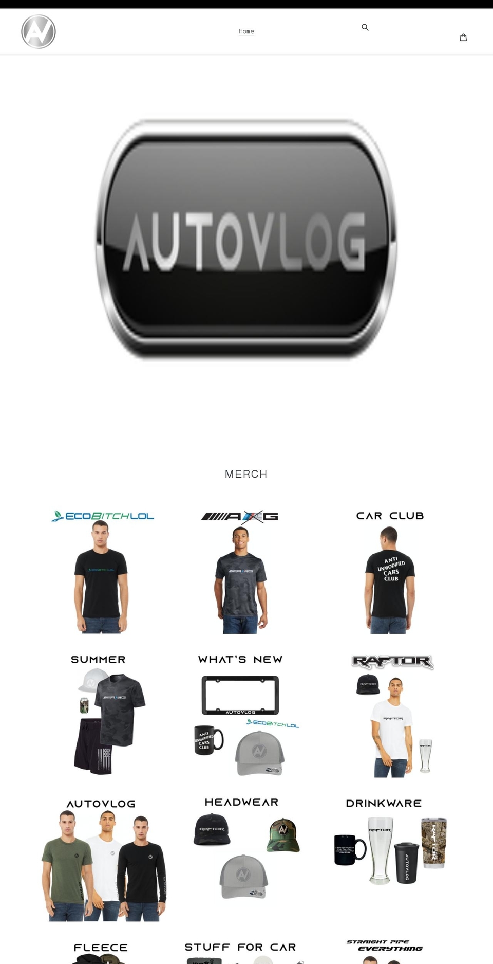 autovlog.com shopify website screenshot