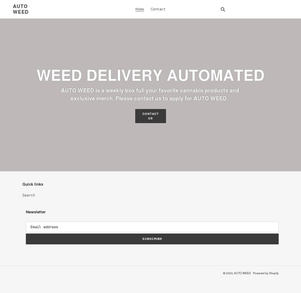 autoweed.com shopify website screenshot