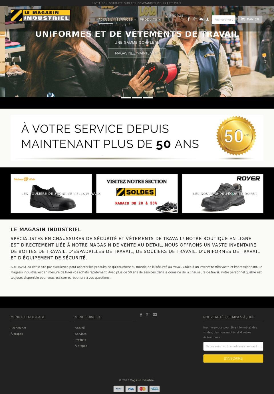 autravail.ca shopify website screenshot