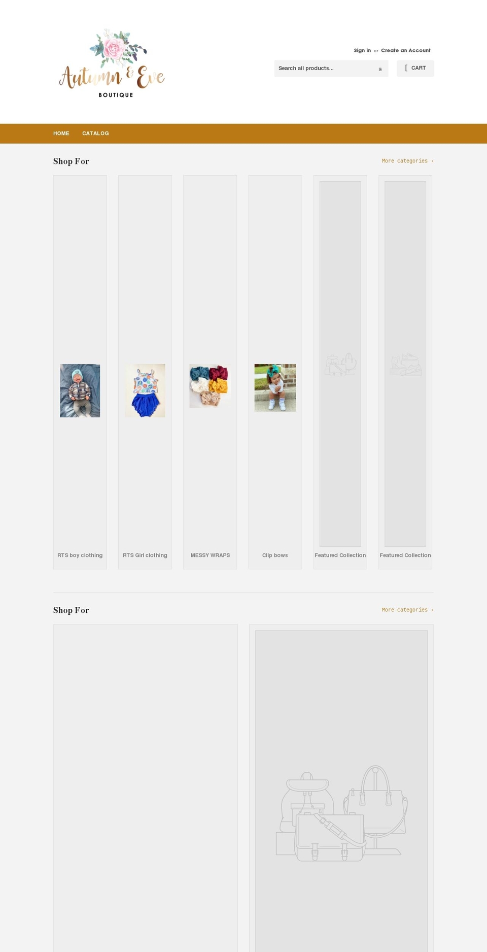 autumnandeveboutique.com shopify website screenshot