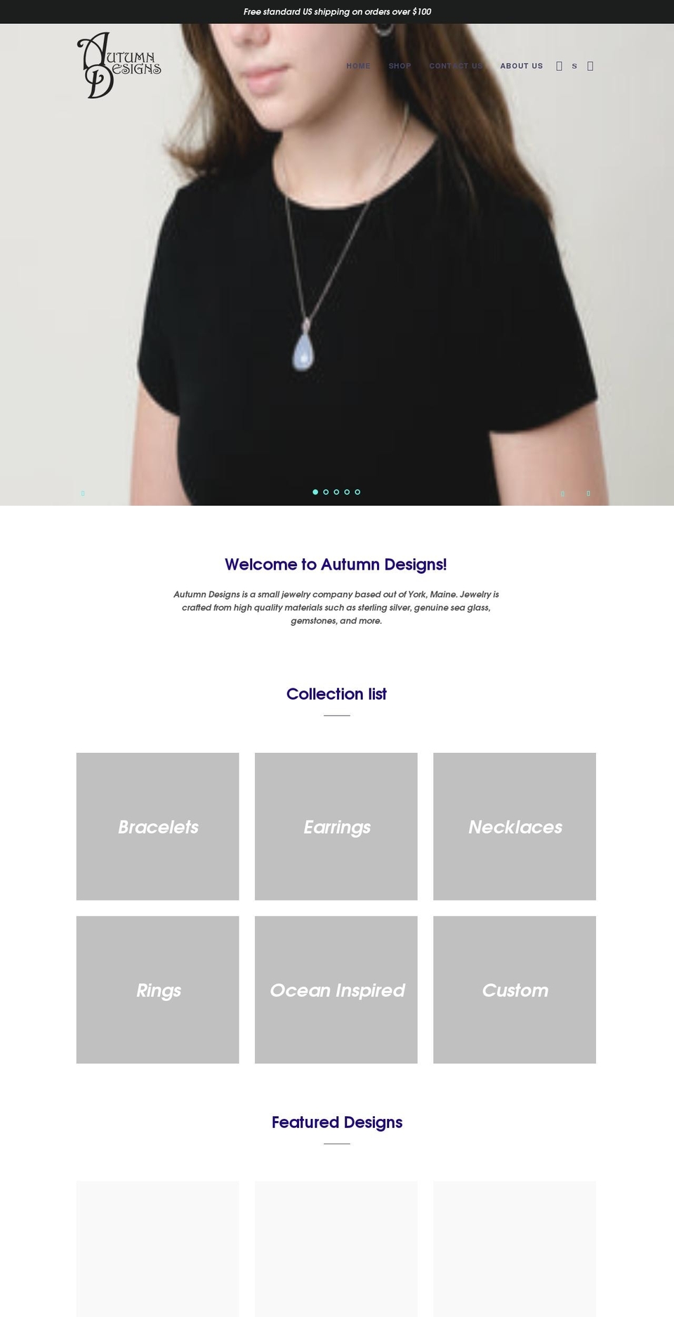 autumndesigns.com shopify website screenshot