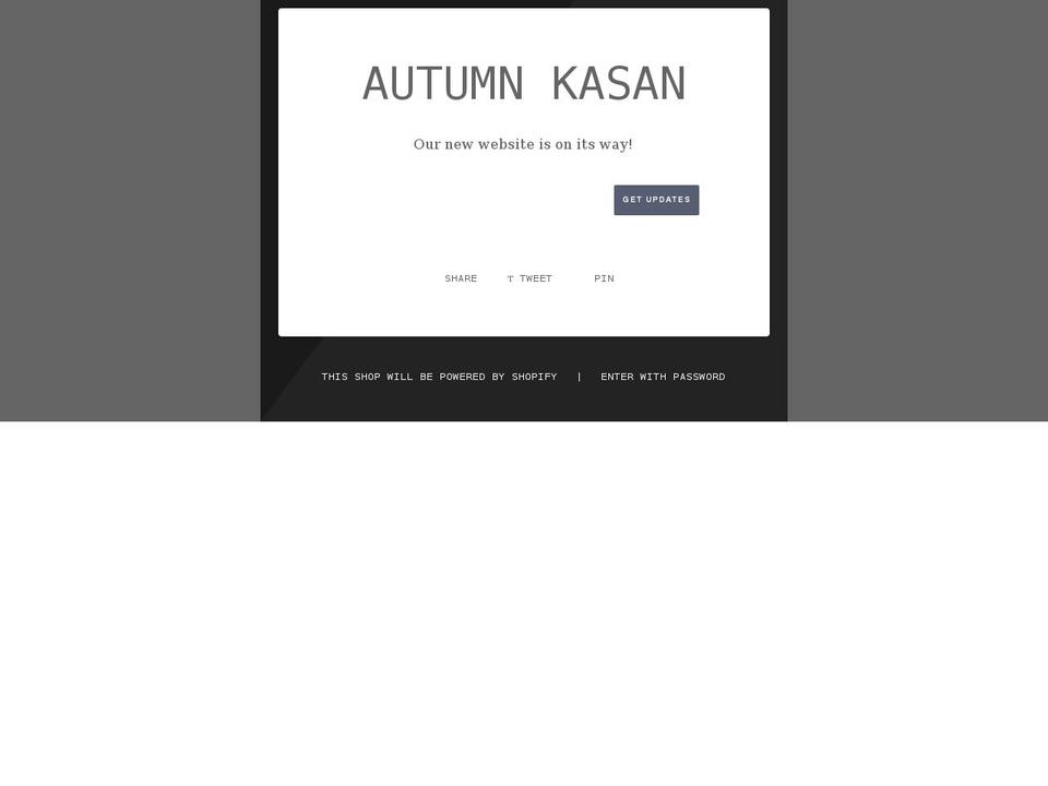 autumnkasan.com shopify website screenshot