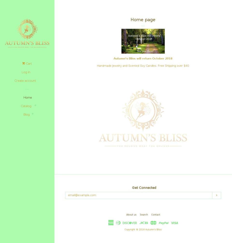 autumnsbliss.com — Shopify storefront screenshot
