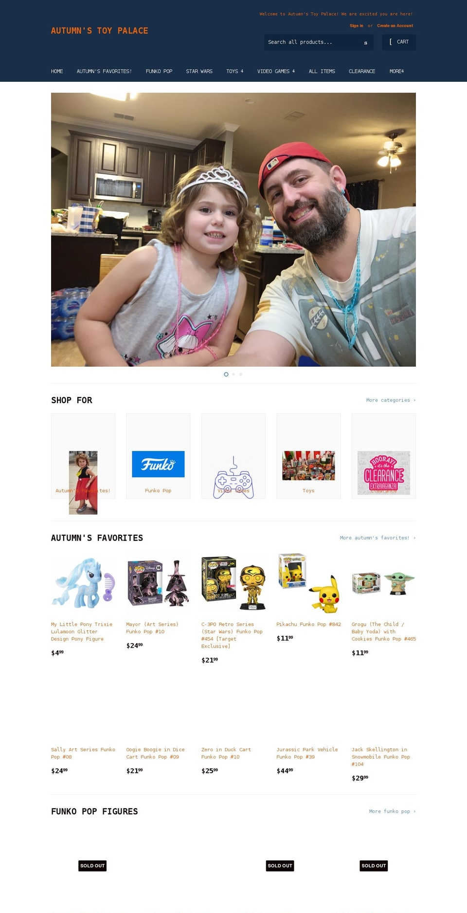 autumnstoypalace.com shopify website screenshot