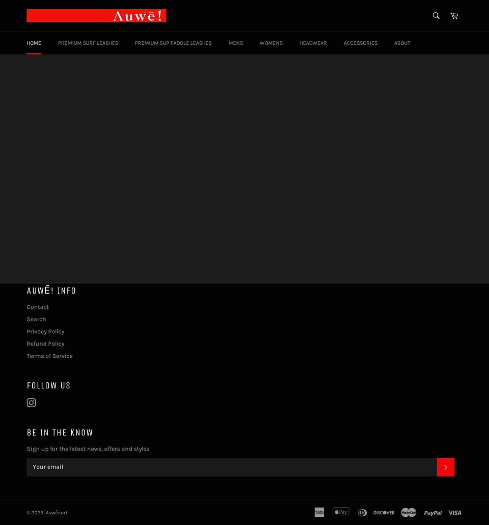 auwesurf.com — Shopify storefront screenshot