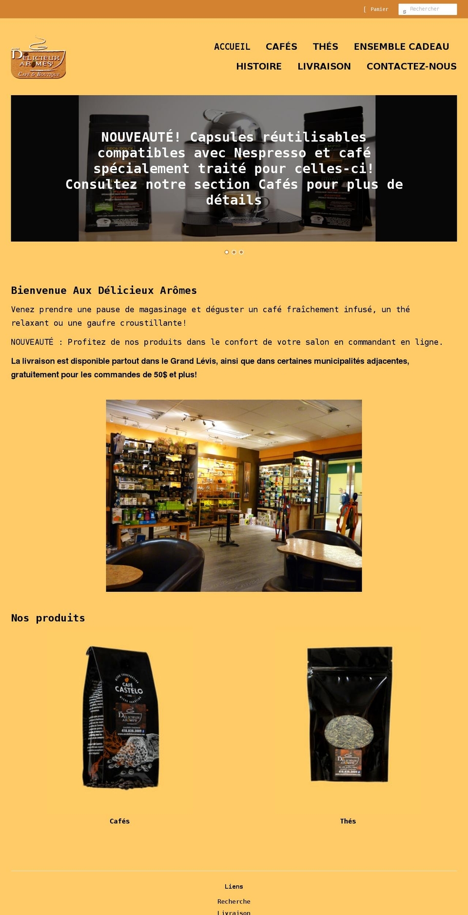 auxdelicieuxaromes.com shopify website screenshot