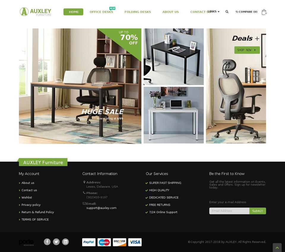 auxley.com — Shopify storefront screenshot