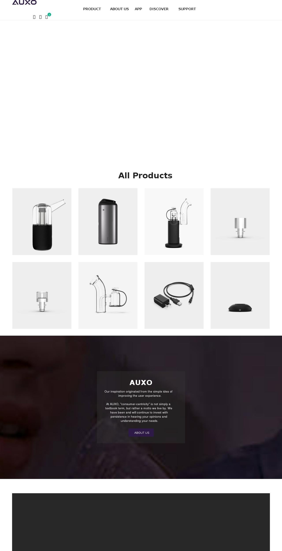 auxo-official.com shopify website screenshot