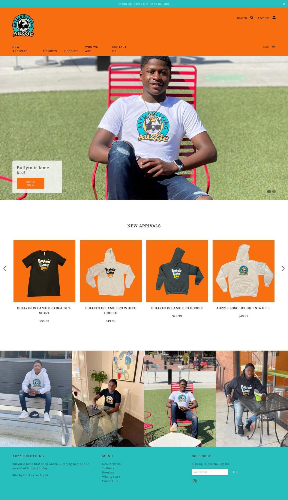 auzzieclothing.com — Shopify storefront screenshot