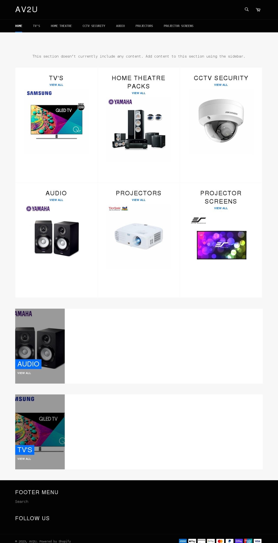 av2u.store shopify website screenshot