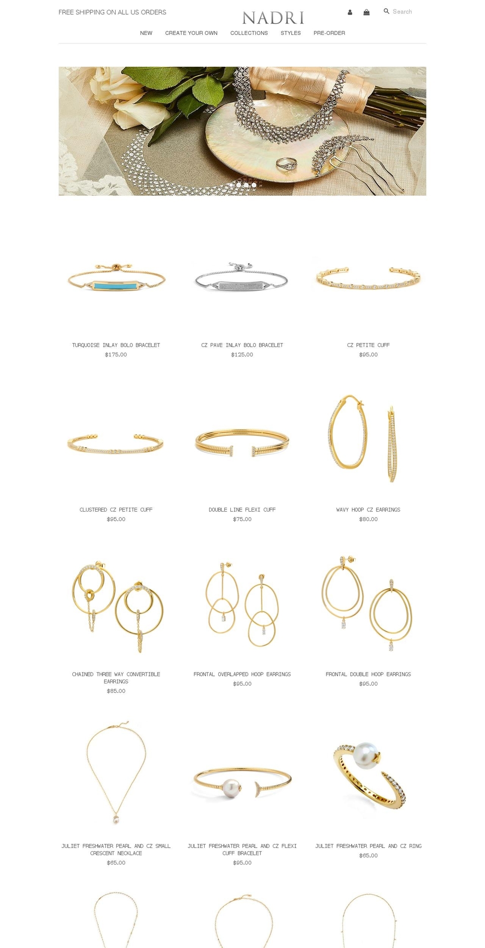 ava-jewelry.com — Shopify storefront screenshot