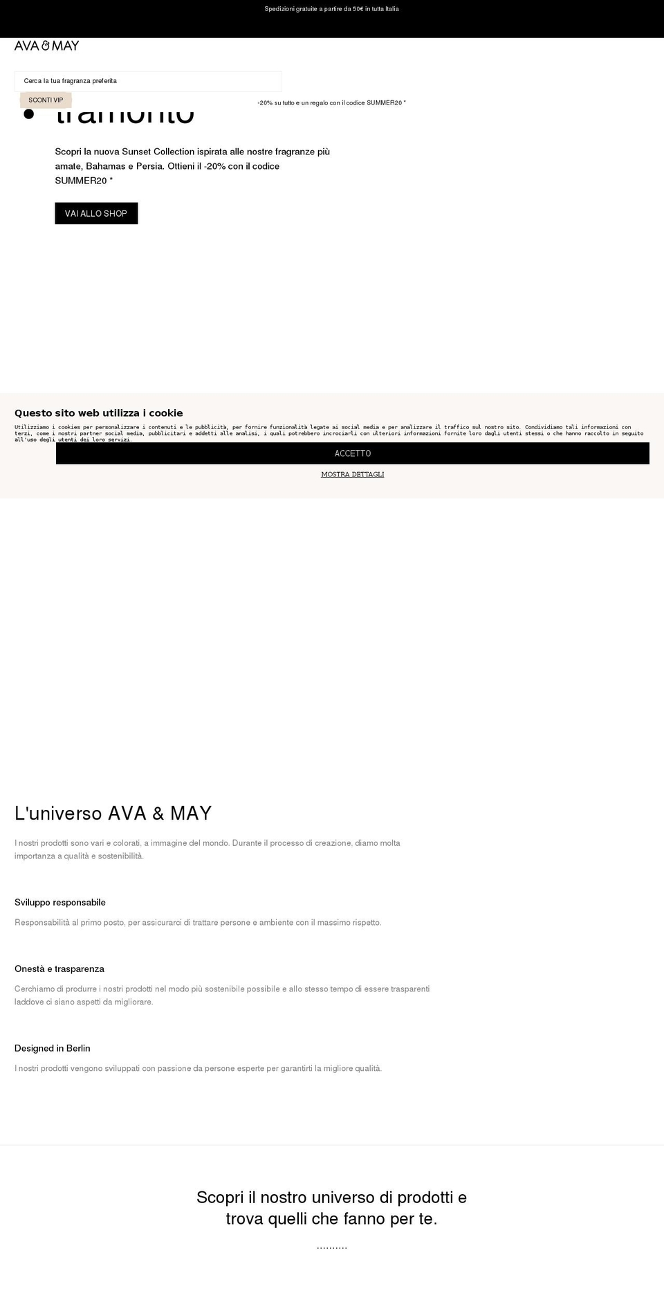 ava-may.it shopify website screenshot