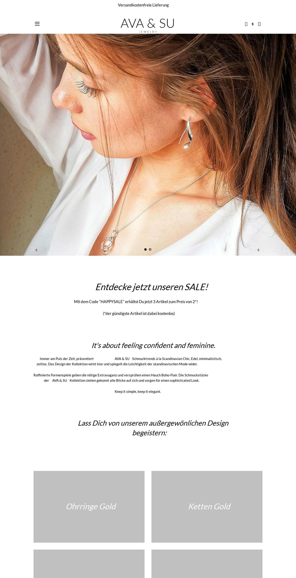 ava-su.com shopify website screenshot