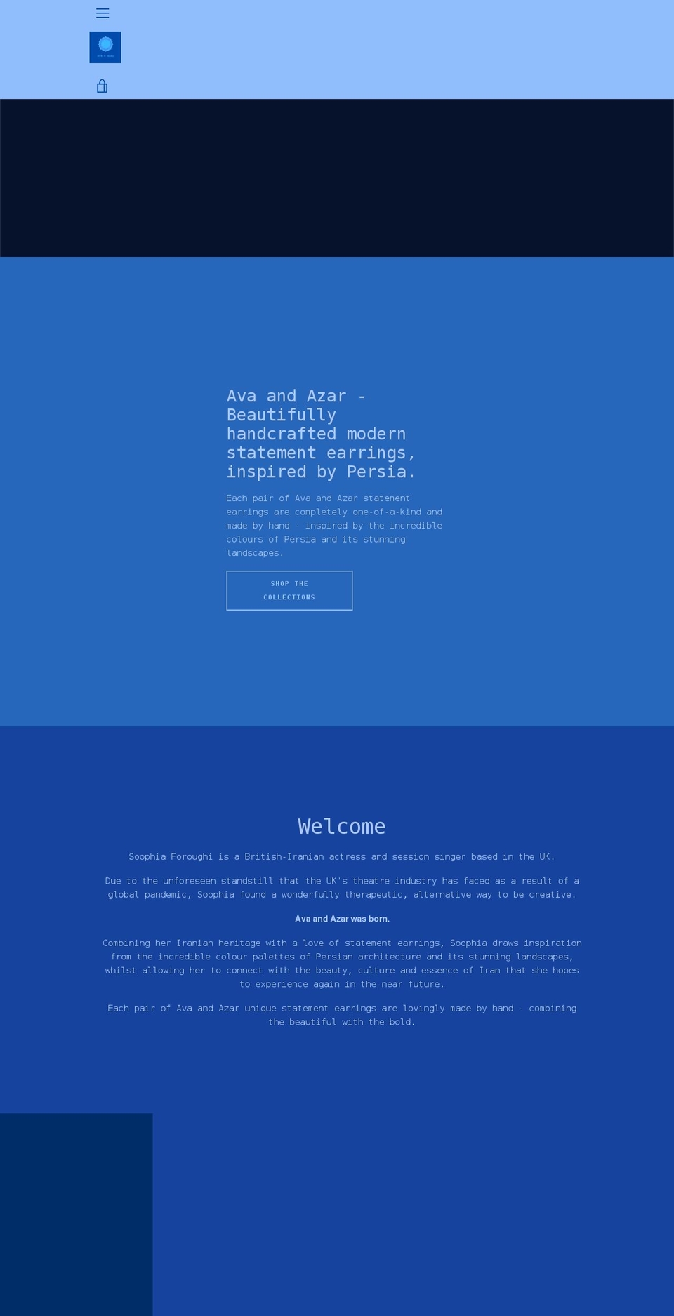 avaandazar.co.uk shopify website screenshot