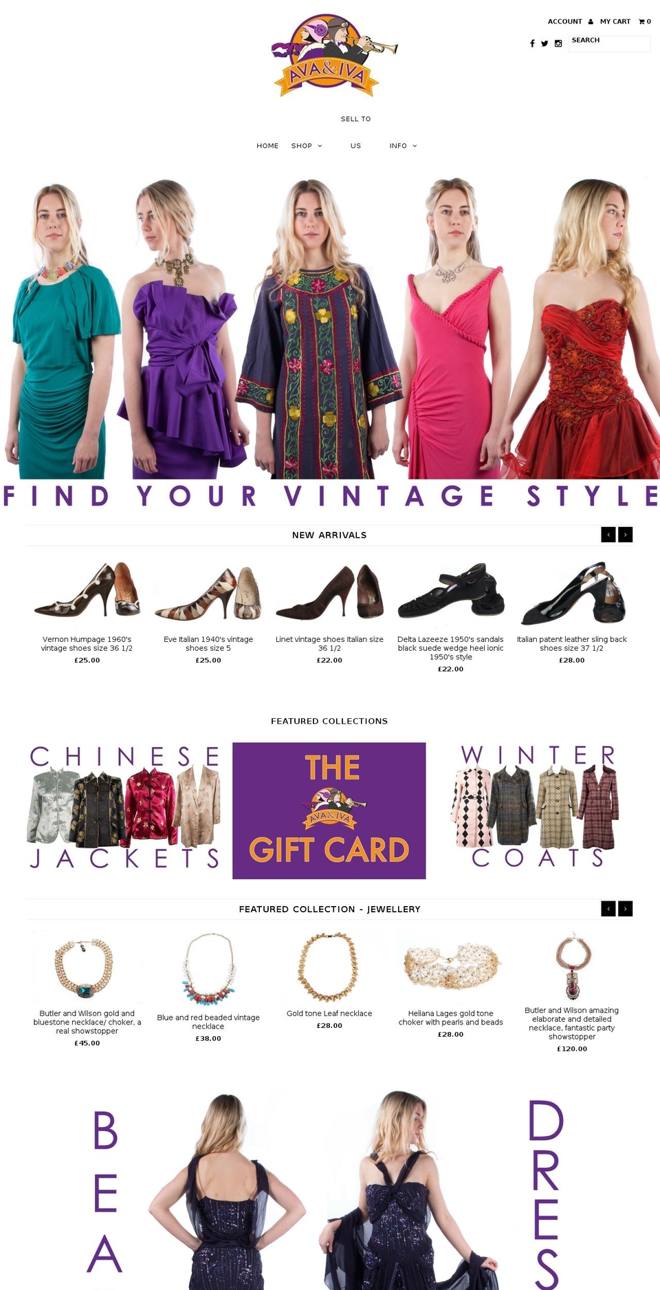 avaandiva.com shopify website screenshot