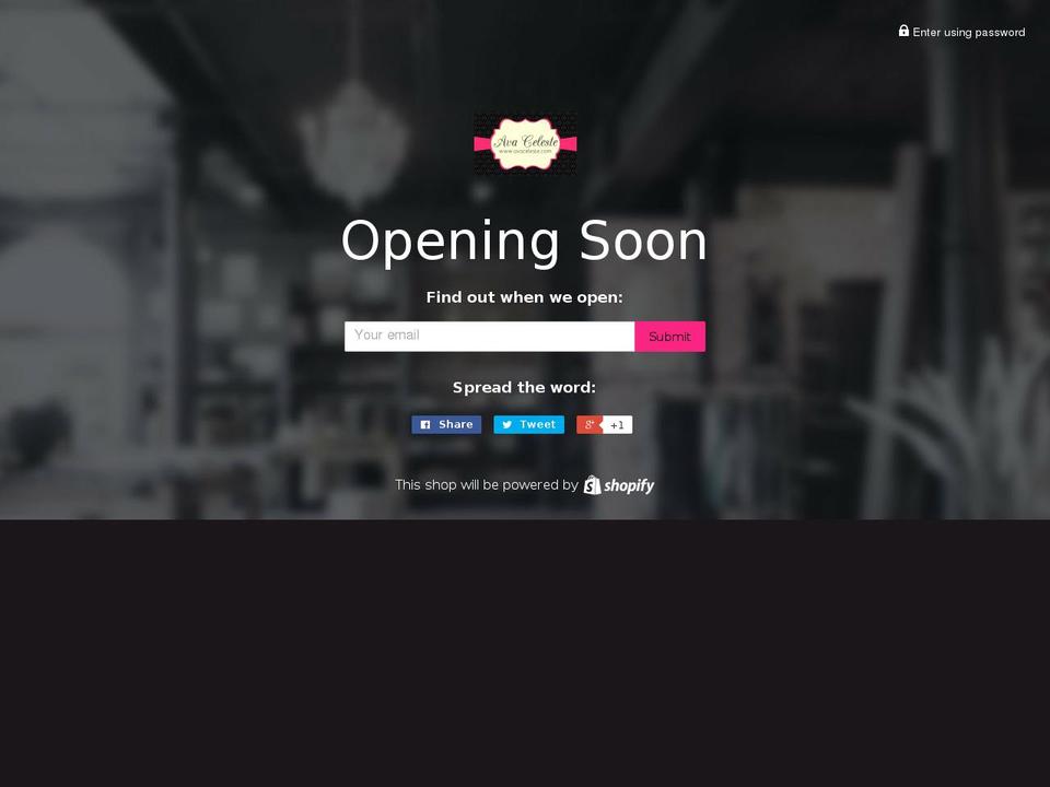 avaceleste.com — Shopify storefront screenshot