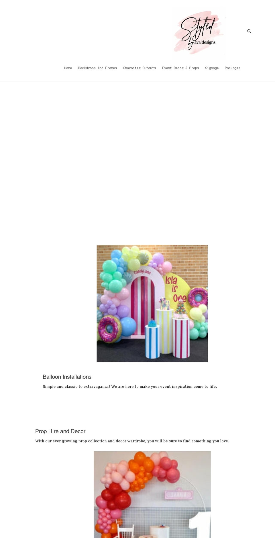 avadesignsofficial.com shopify website screenshot