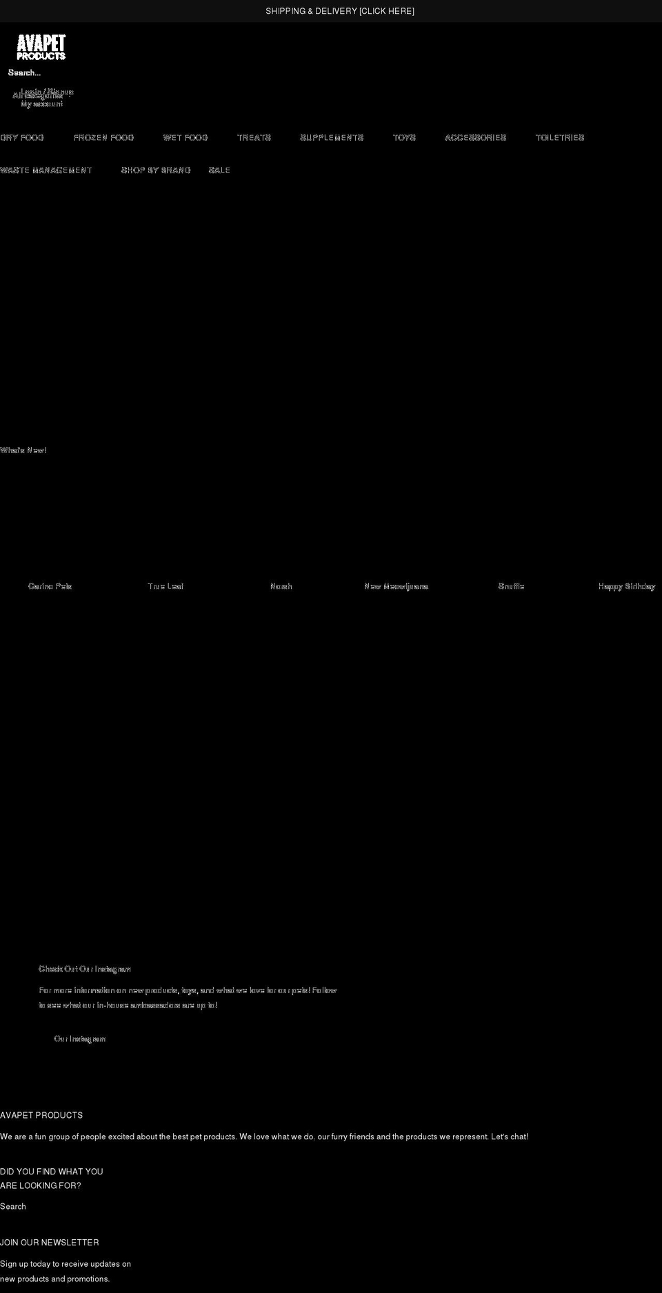 avafinaorders.com shopify website screenshot