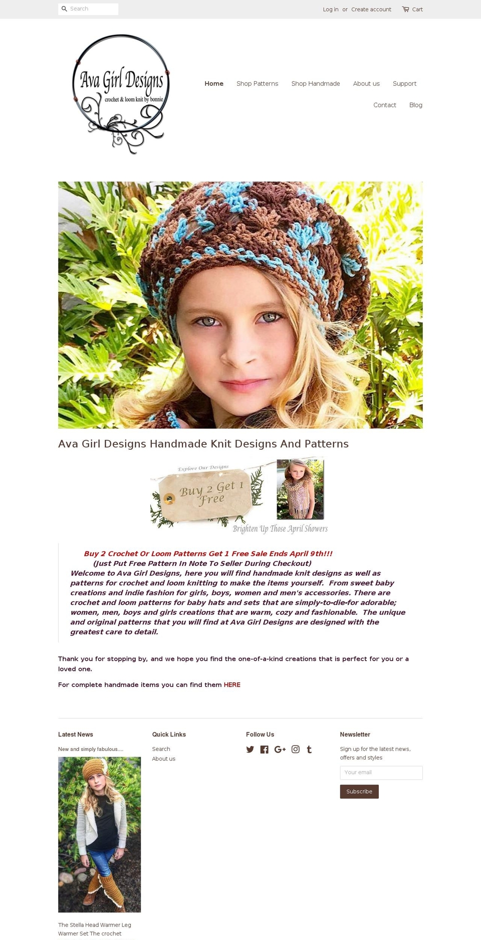 avagirldesigns.com shopify website screenshot