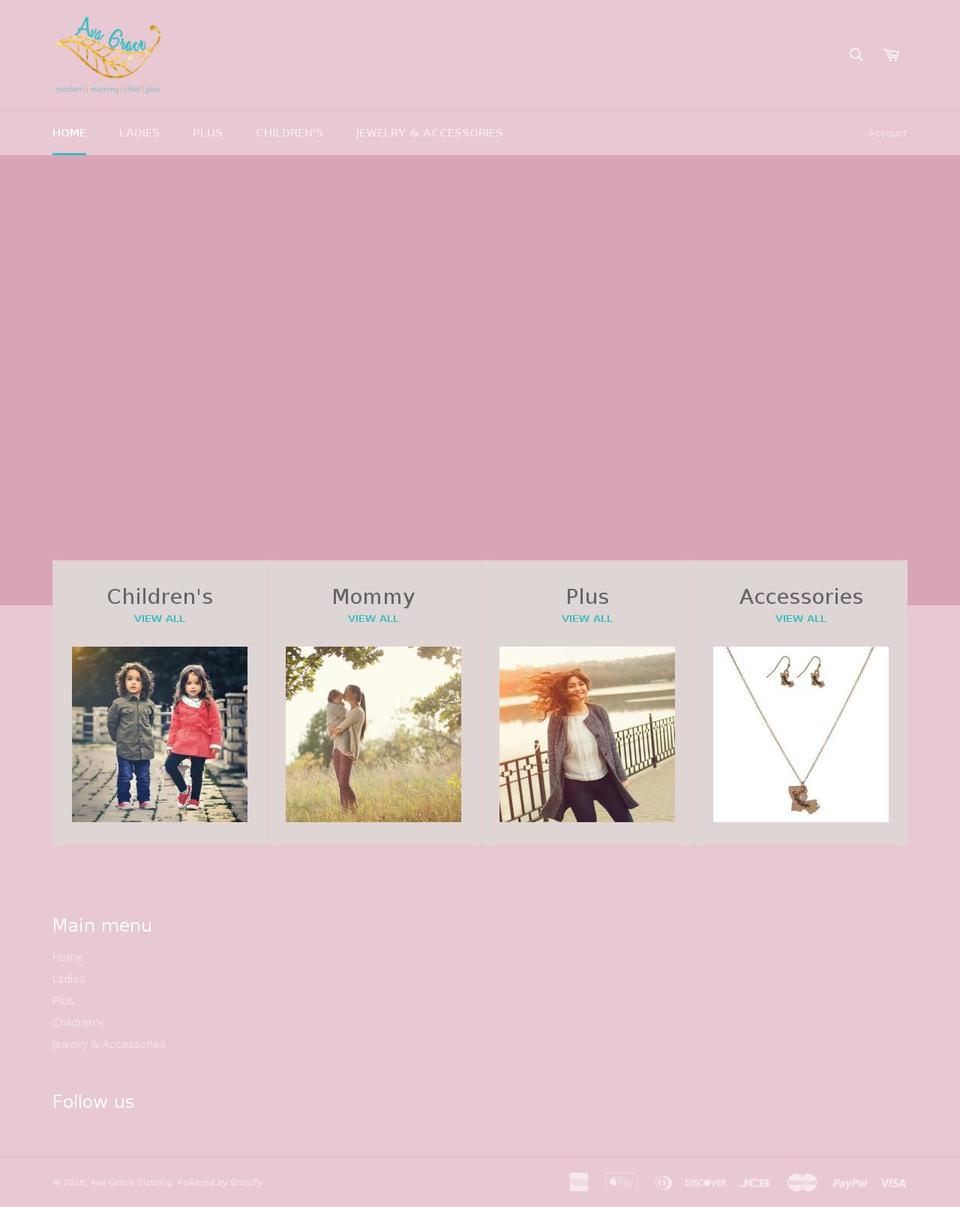 avagraceboutique.com — Shopify storefront screenshot