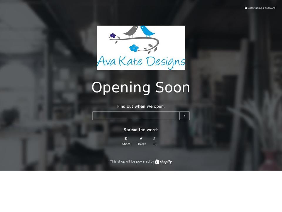 avakatedesigns.com shopify website screenshot