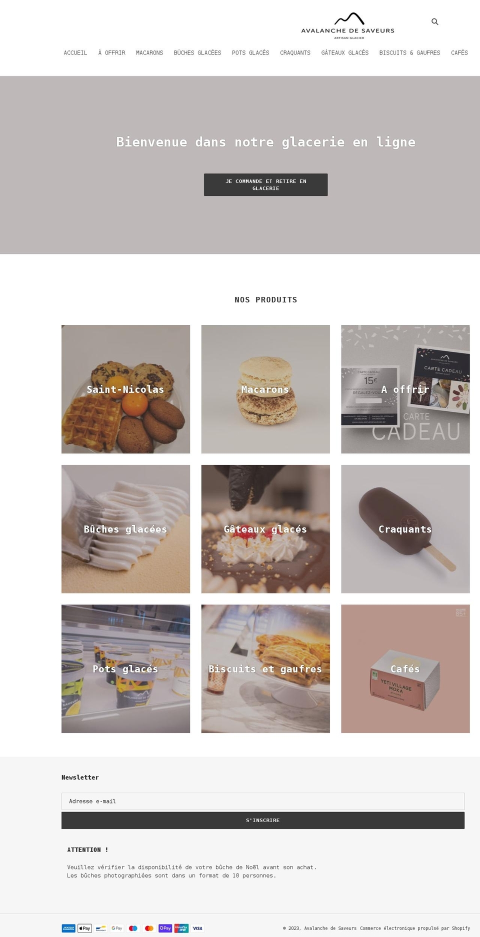 avalanche-de-saveurs.myshopify.com shopify website screenshot