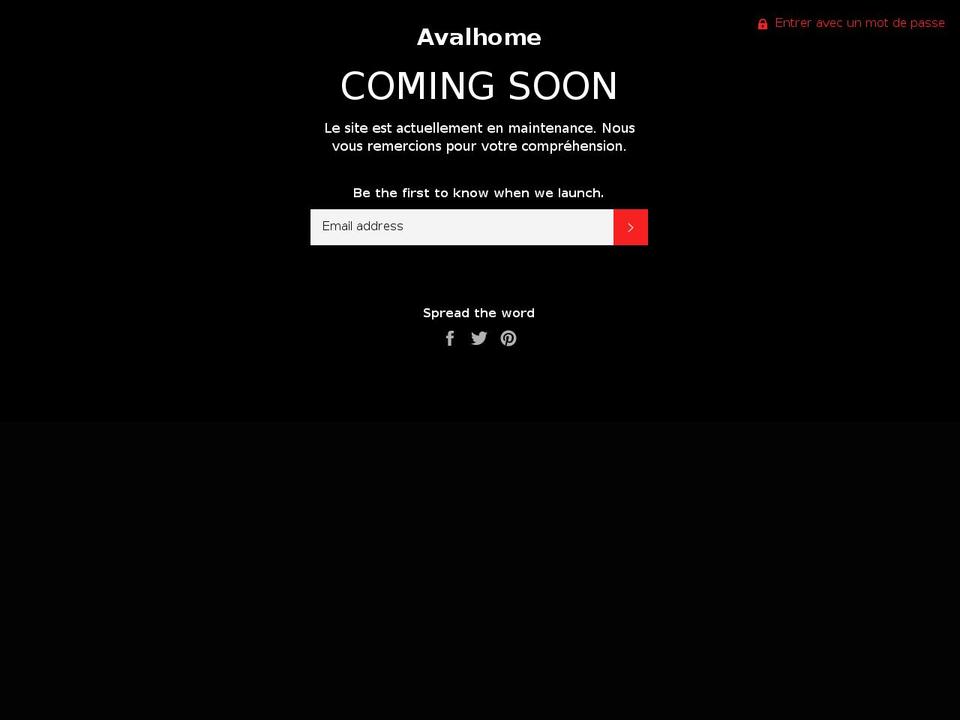 avalhome.com — Shopify storefront screenshot