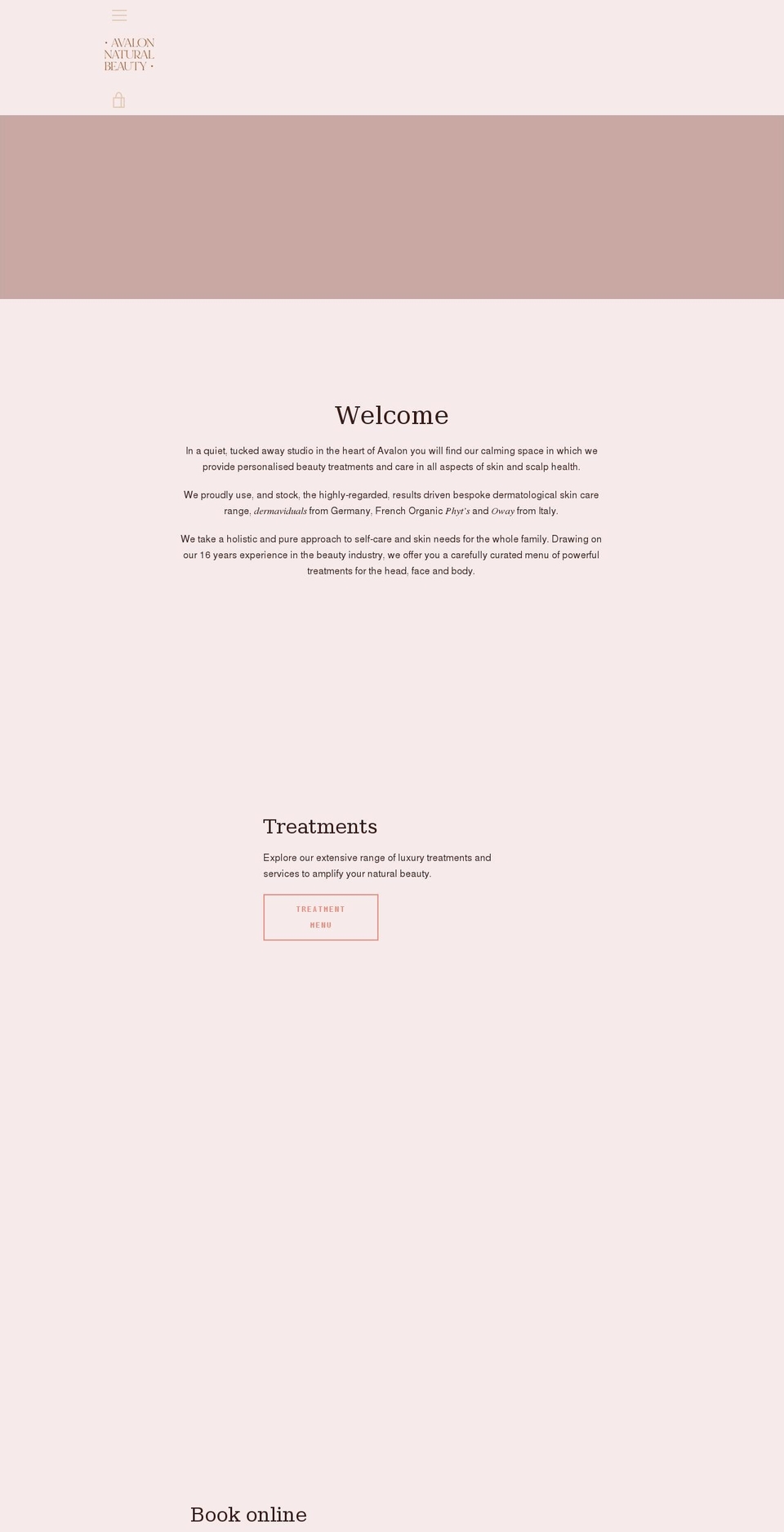 avalonnaturalbeauty.com shopify website screenshot