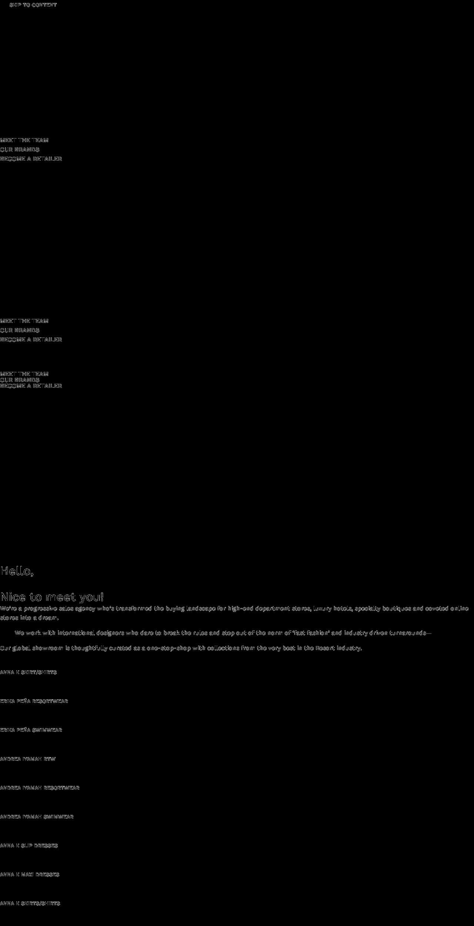 avanashowroom.com shopify website screenshot