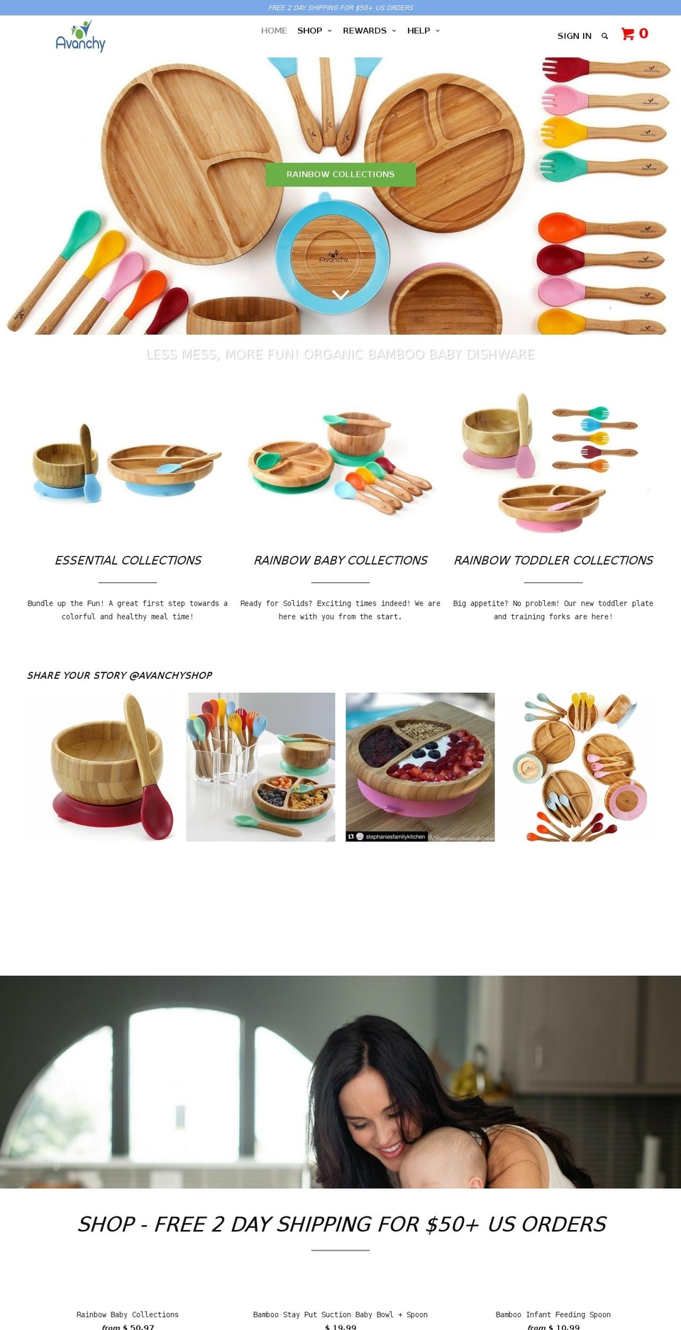 avanchy.com shopify website screenshot