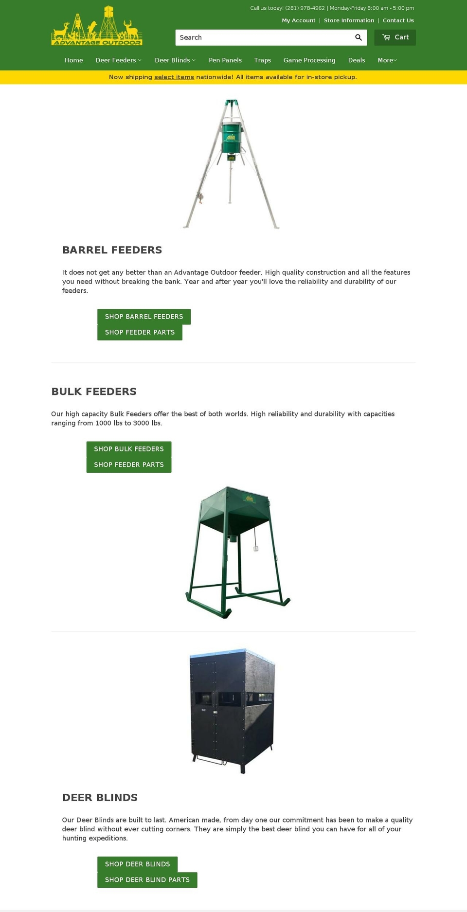 avantageoutdoor.com shopify website screenshot
