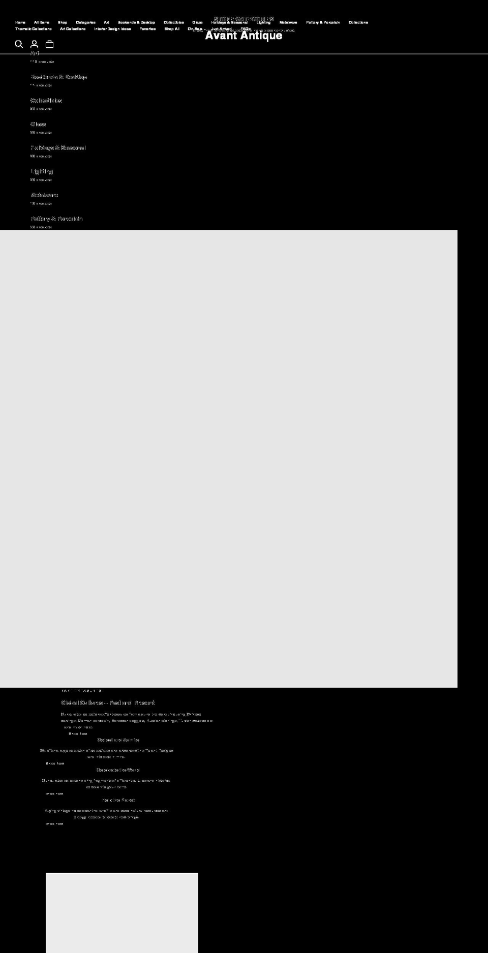 avantantique.com shopify website screenshot