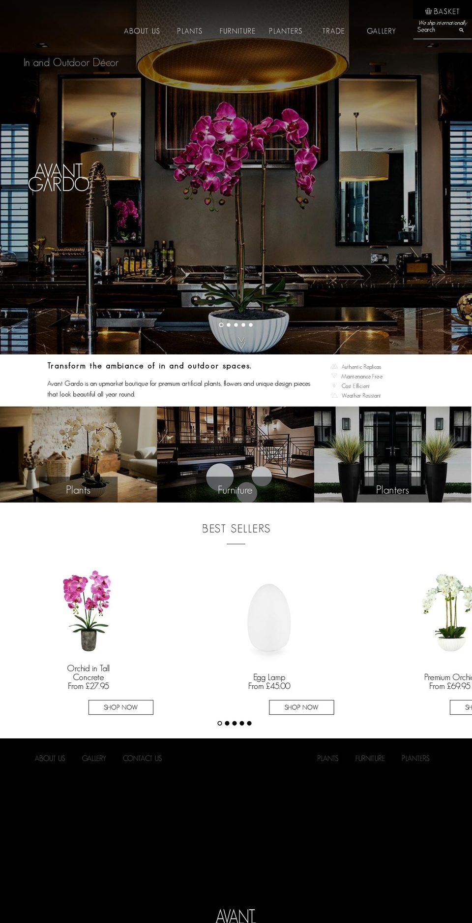 avantgardo.com — Shopify storefront screenshot