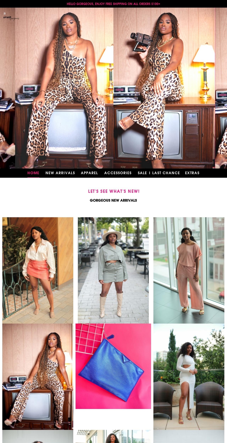 avantgorgeous.com shopify website screenshot