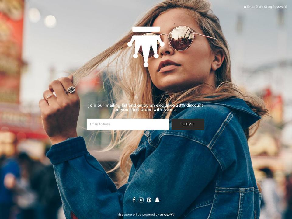 avantiofficial.com — Shopify storefront screenshot