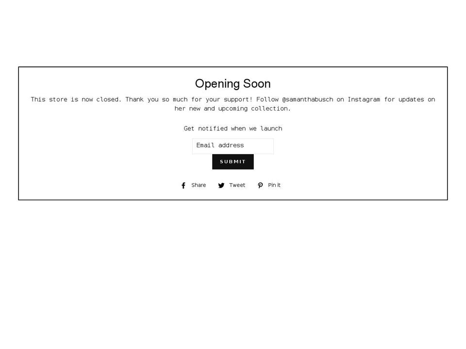 avantithelabel.com shopify website screenshot