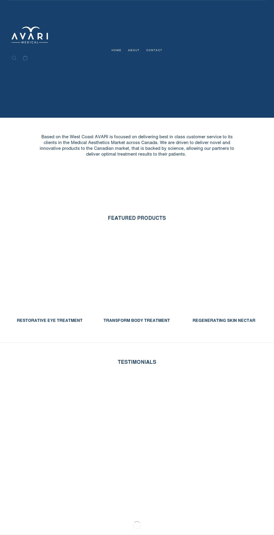 avarimedical.com shopify website screenshot