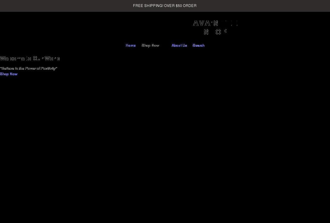 avasteeshop.com shopify website screenshot