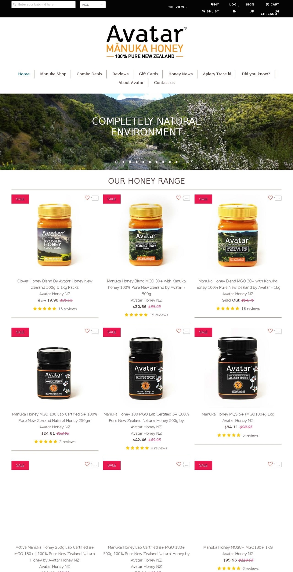 avatarhoney.com — Shopify storefront screenshot