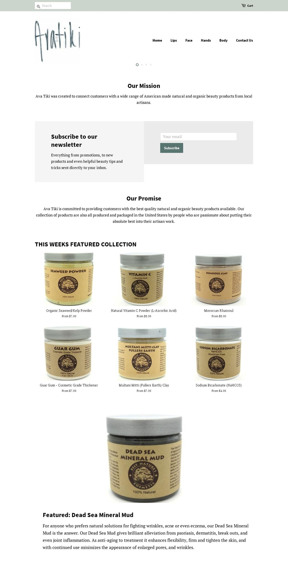 avatiki.com — Shopify storefront screenshot