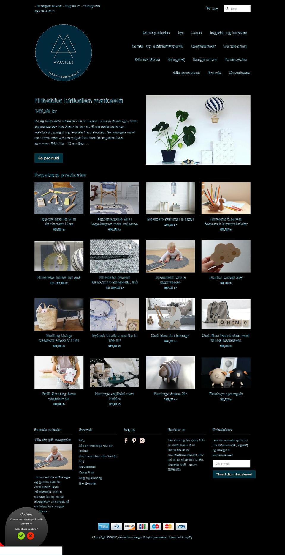 avaville.com shopify website screenshot