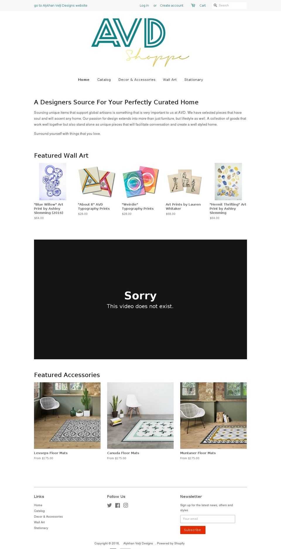 avdshoppe.com — Shopify storefront screenshot