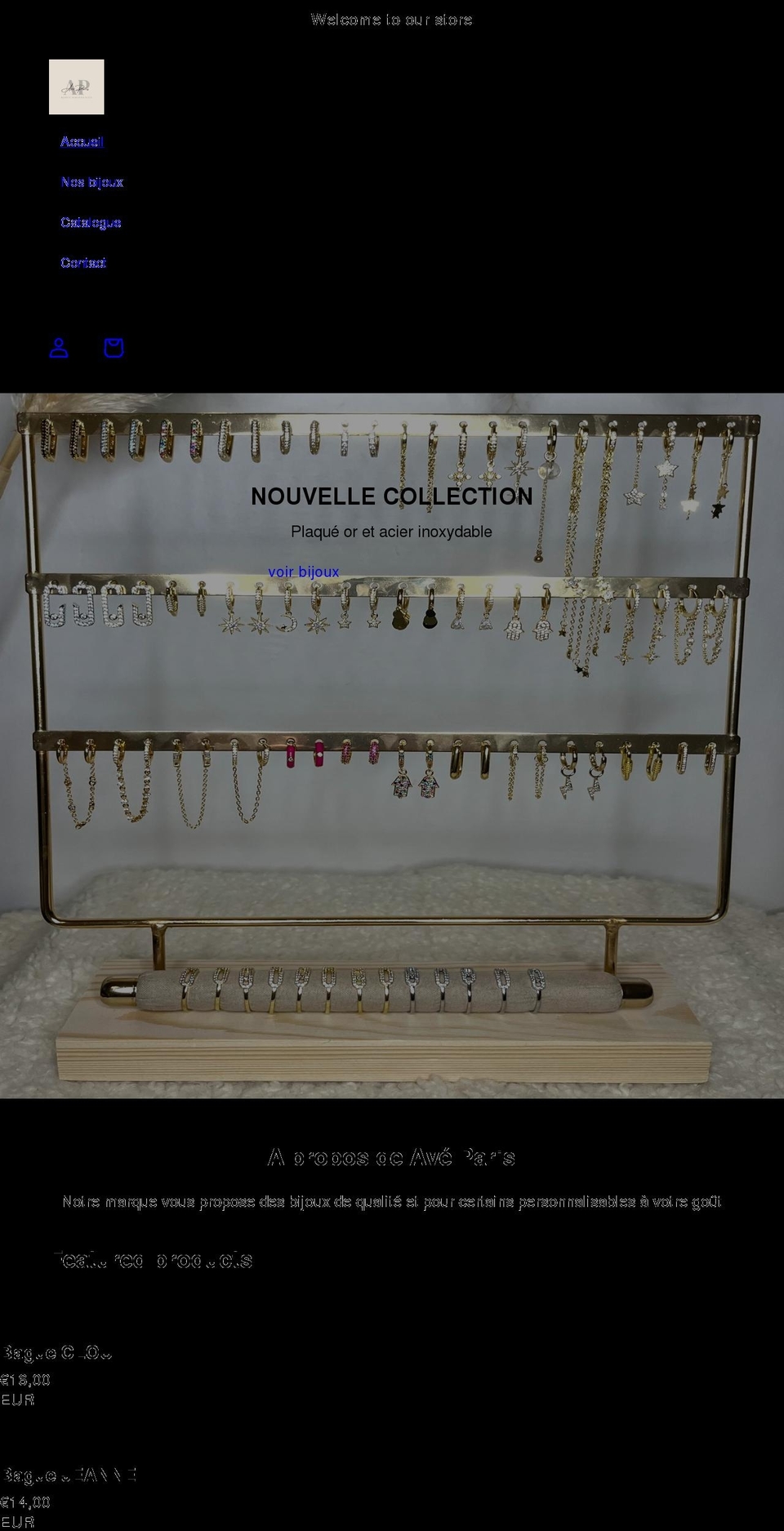 ave-paris.com shopify website screenshot