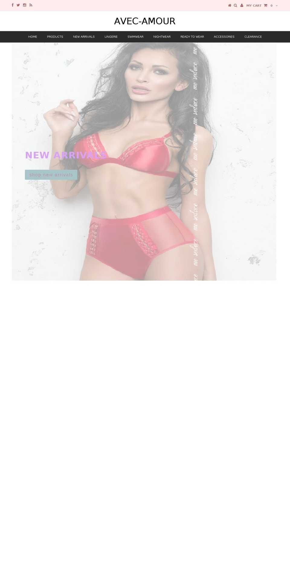 avec-amour.com shopify website screenshot