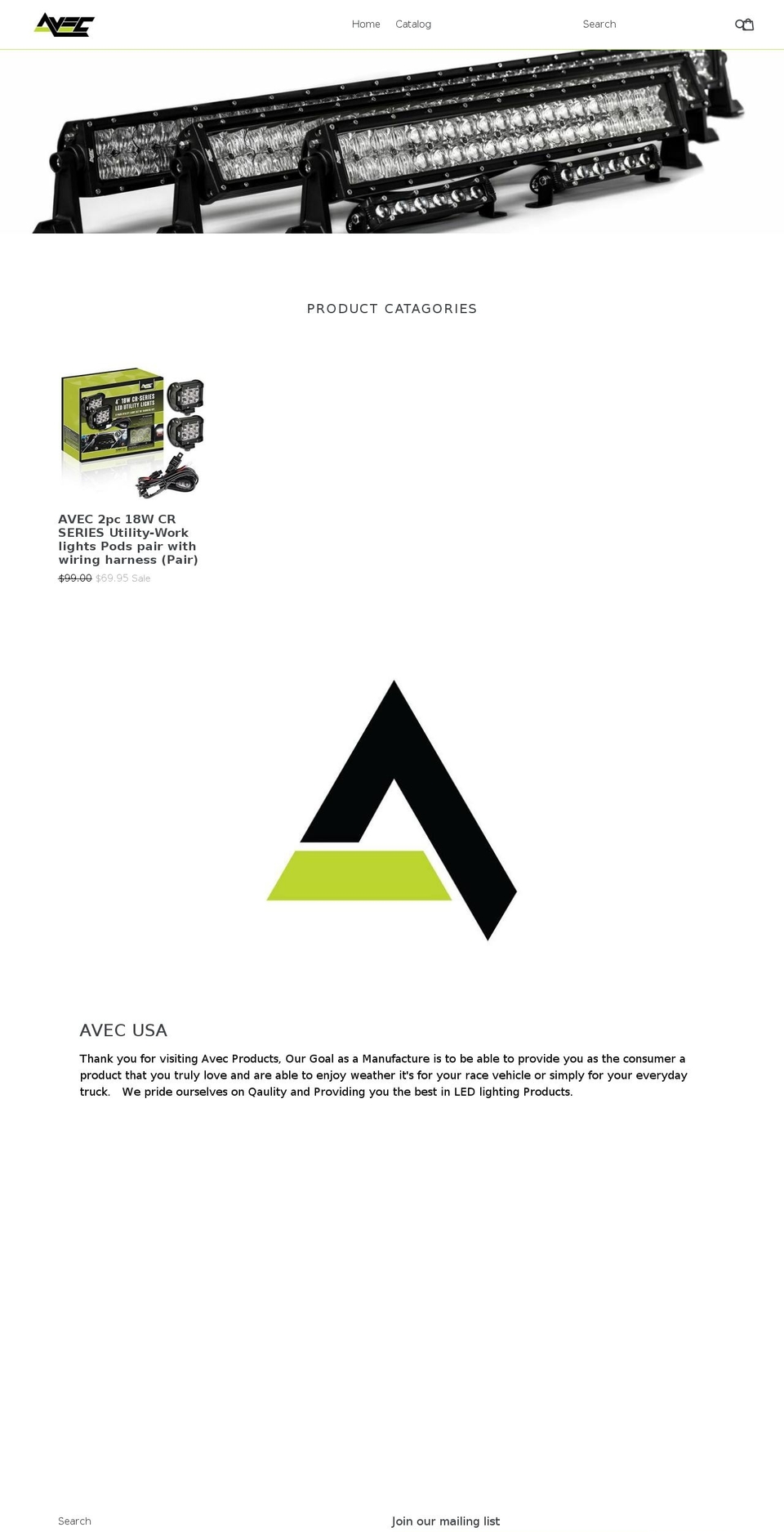 avecdynamics.com — Shopify storefront screenshot