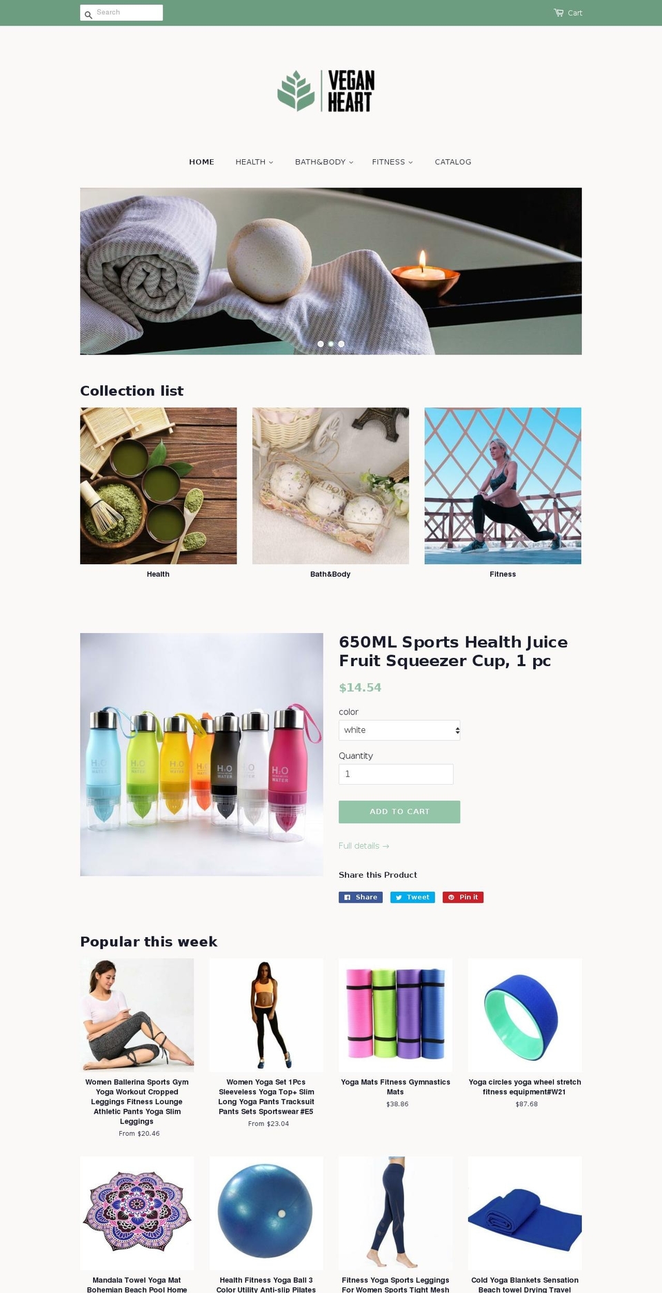 aveganheart.com — Shopify storefront screenshot