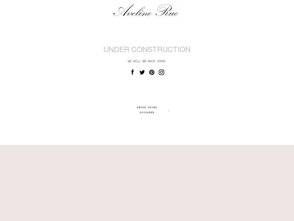 SUMMER COLLECTION Shopify theme site example avelinerue.com